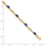 10k Diamond and Sapphire Bracelet - Image 4