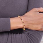 14k Complete Diamond and Oval Ruby Infinity 7.25 inch Bracelet - Image 4