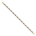 10k Diamond and Sapphire Infinity Bracelet - Image 2