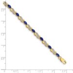10k Diamond and Sapphire Infinity Bracelet - Image 4