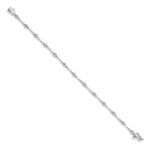 14k White Gold 1/2 carat Lab Grown Diamond VS/SI+ G+ Complete 7 inch Fancy Bracelet - Image 2
