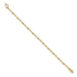 14k Complete 1/8 carat Diamond Fancy Link 7.5 inch Bracelet - Image 2