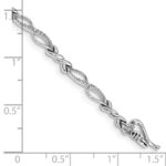 10k White Gold Diamond Bracelet - Image 3