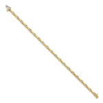 14k Two-Tone 1/4 carat Lab Grown Diamond VS/SI+ G+ Complete 7.5 inch Bracelet - Image 2