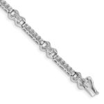 14k White Gold 1/3 carat Lab Grown Diamond VS/SI+ G+ Complete 7 inch Fancy Bracelet