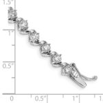 14k White Gold 2 carat Lab Grown Diamond VS/SI+ G+ Complete 7.25 inch Fancy Tennis Bracelet - Image 3