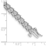 14k White Gold Complete 5/8 carat Diamond Illusion Setting 7 inch Tennis Bracelet - Image 3