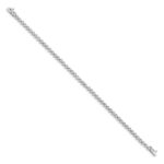14k White Gold Complete 1 carat Diamond Illusion Setting 7 inch Tennis Bracelet - Image 2