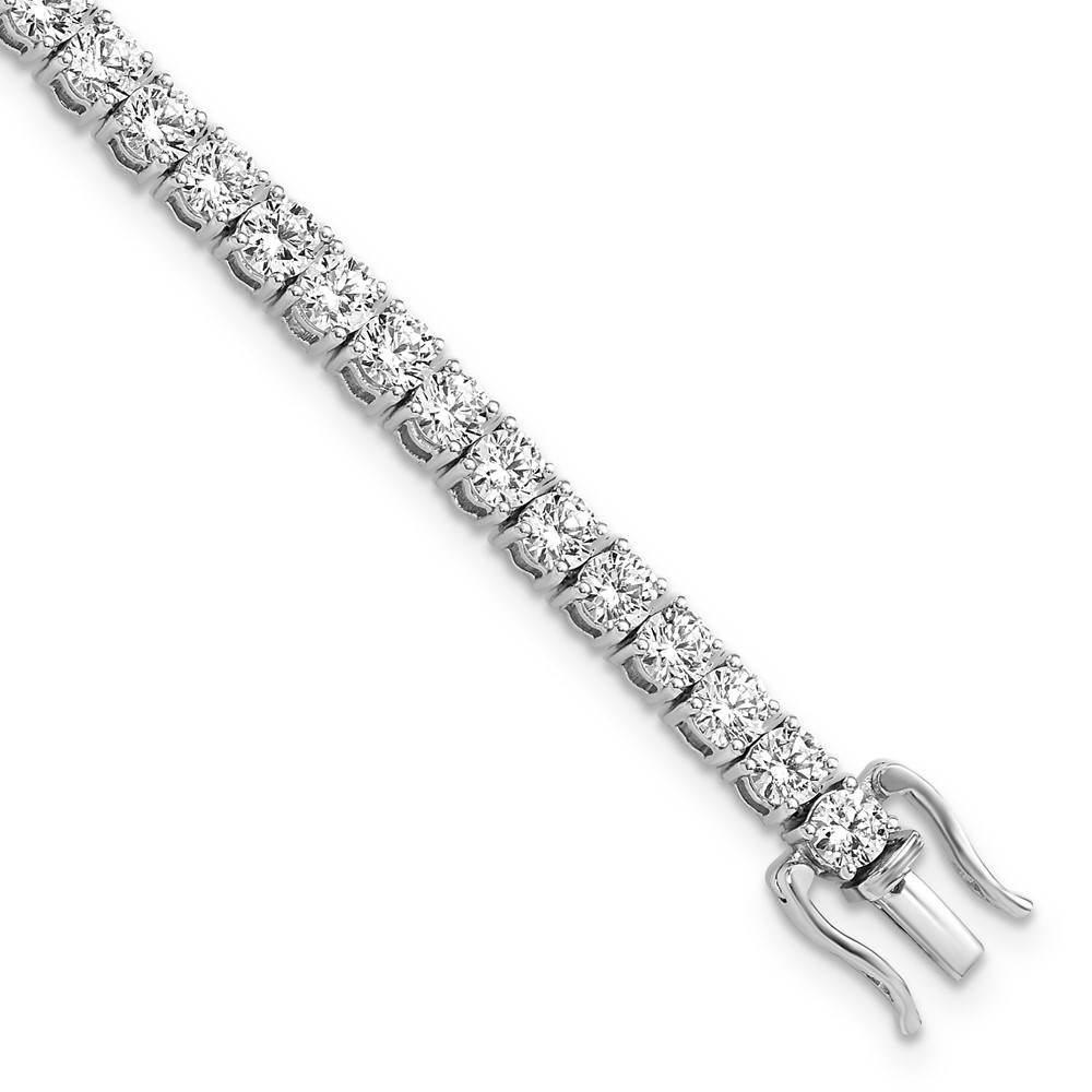 BM7449-800-WAA.jpg 14k White Gold 7 7/8 carat Lab Grown Diamond VS/SI+ G+ Complete Round Tennis Bracelet - Image 1