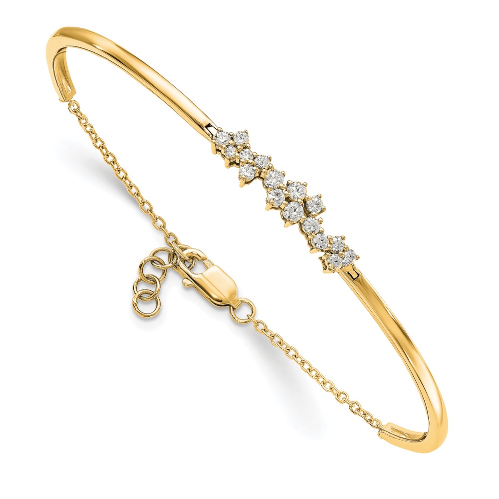 BM8402-050-YA.jpg 14k Yellow Gold Diamond Bangle Bracelet Mtg, no dias, blank - Image 1