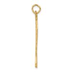 14k Large Satin Diamond-cut Giraffe Charm - Image 2