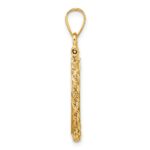 Wideband Distinguished Coin Jewelry 14k Polished Rope and Diamond-cut 16.5mm x 1.35mm Screw Top Coin Bezel Pendant - Image 2