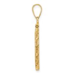 Wideband Distinguished Coin Jewelry 10k Polished Rope 16.5mm x 1.35mm Screw Top Coin Bezel Pendant - Image 2