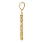 Wideband Distinguished Coin Jewelry 14k Polished Rope 18.0mm x 1.35mm Screw Top Coin Bezel Pendant - Image 2