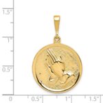 14K Reversible Praying Hands and Serenity Prayer Pendant - Image 4
