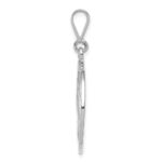 14k White Gold Reversible Praying Hands and Serenity Prayer Pendant - Image 2