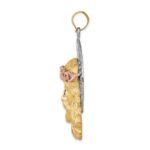 14k Tri-color Diamond-cut Large Jesus Pendant - Image 2