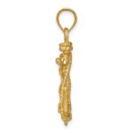 14k Satin Diamond-cut Mariners Crucifix Pendant - Image 2
