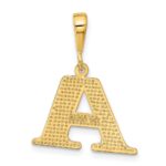 14k Textured Initial A Charm - Image 3