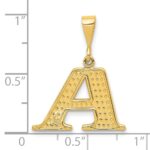14k Textured Initial A Charm - Image 4