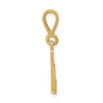 14k Textured Initial E Charm - Image 2