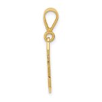 14k Textured Initial J Charm - Image 2
