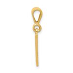 14k Textured Initial V Charm - Image 2