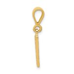 14k Textured Initial W Charm - Image 2