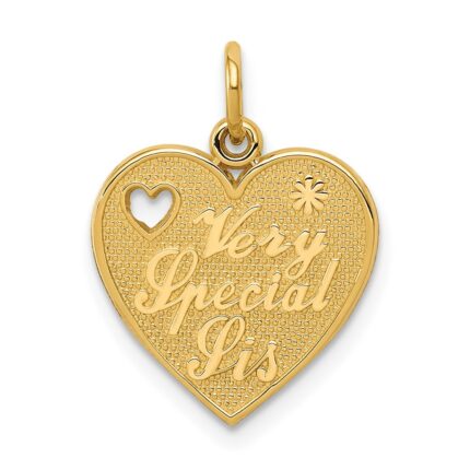 14k VERY SPECIAL SIS Heart Charm