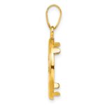 Wideband Distinguished Coin Jewelry 14k Polished 16.5mm Prong Coin Bezel Pendant - Image 2