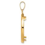 Wideband Distinguished Coin Jewelry 14k Polished 22.0mm Prong Coin Bezel Pendant - Image 2