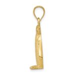 14k Polished and Textured Penguin Charm - Image 2