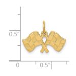 14k Racing Flags Charm - Image 4
