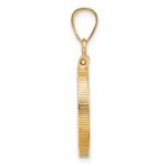 Wideband Distinguished Coin Jewelry 14k Polished and Diamond-cut 16.5mm x 1.35mm Screw Top Coin Bezel Pendant - Image 2