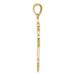 14k Budded Greek Key Cross Pendant - Image 2