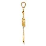 14k Large Polished Celtic Cross Pendant - Image 2