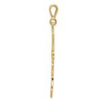 14k Fleur De Lis Cross Pendant - Image 2
