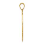14k Large Badge with Engravable Area Pendant - Image 2