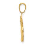 14k Polished Running Shoe with Wings Pendant - Image 2