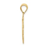14k Solid Satin Polished Virgo Zodiac Oval Pendant - Image 2