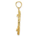 Wideband Distinguished Coin Jewelry 14k Diamond-cut with Rope 18.0mm Prong Coin Bezel Pendant - Image 2