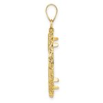 Wideband Distinguished Coin Jewelry 14k Diamond-cut with Rope 27.0mm Prong Coin Bezel Pendant - Image 2