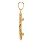 Wideband Distinguished Coin Jewelry 14k Polished Rope 16.5mm Prong Coin Bezel Pendant - Image 2