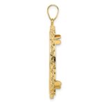 Wideband Distinguished Coin Jewelry 14k Polished Rope 27.0mm Prong Coin Bezel Pendant - Image 2