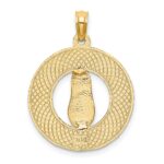 14K LIFES A BEACH Circle with Flip-Flop Charm - Image 4