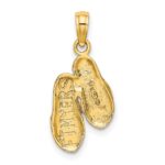 14k 3-D FT. MYERS Double Flip-Flop Charm - Image 3