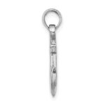 14k White Gold Anchor Pendant - Image 2