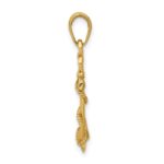 14k 3-D Anchor with Shackle and Entwined Rope Pendant - Image 2