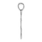 14K White Gold Polished 3-D Anchor Charm - Image 2
