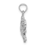 14K White Gold Blue Crab Charm - Image 2